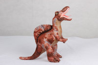 Jouet en peluche en forme de grand dragon à bouche ouverte, en coton PP, gris, moelleux, pas cher, amusant, personnalisé, dinosaure vert