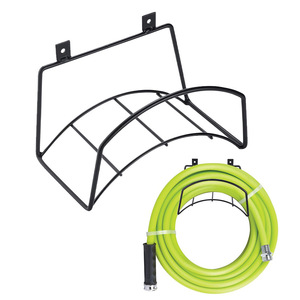 Elegante Soporte de Pared para Manguera, Estructura Metálica de Acero Inoxidable, Soporte para Tubería de Agua de Jardín, para Almacenamiento en Patio Exterior, Verde - Product Image 1