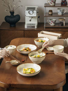 Juego de <span class=keywords><strong>Vajilla</strong></span> de Cerámica Cocida en Horno, Platos y Tazones, Juego de <span class=keywords><strong>Vajilla</strong></span> de Alta Calidad para Uso en el Hogar y Restaurantes - Product Image 2