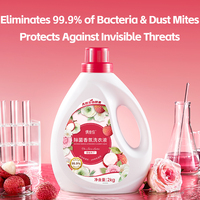 Détergent à lessive liquide concentré, produit de nettoyage écologique, OEM 2 kg, antibactérien et anti-acariens