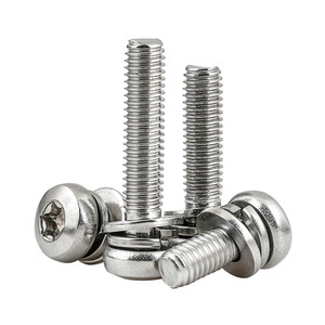 Ốc Vít Lắp Ráp Đầu Chảo Torx SS M3 M4 M5 M6 Bằng Thép Không Gỉ Với Vòng Đệm Phẳng Và Vòng Đệm Lò Xo Vít Kết Hợp Torx - Product Image 2