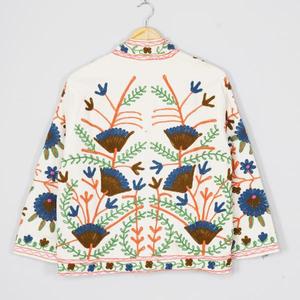 <b>Women</b> Handmade <b>Velvet</b> Suzani Embroidered Jacket Luxury Bohemian Ethnic Floral Vintage Short <b>Coat</b> Boutique Fashion Wholesale - Product Image 6