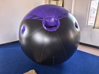 Combinaison gonflable ovale personnalisée Beile en PVC noir et violet pour enfants, idéale pour le divertissement et la décoration de fêtes