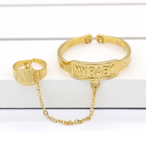 Braccialetto Trendy per Bambini in Rame Placcato Oro, Ipoallergenico, con Charm a Stella Intagliata, <span class=keywords><strong>Gioielli</strong></span> per Neonati con Campanelle a Cuore - Product Image 1