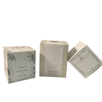 Boîte à bougies personnalisée recyclable de qualité supérieure avec logo estampé or, en papier couché rigide, emballage artisanal