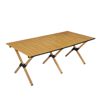 Table pliante rectangulaire d'extérieur en acier au carbone pour barbecue, camping, pique-nique, marché nocturne, utilisation portable