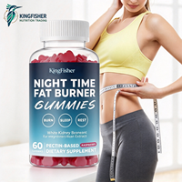 Gummies KingFisher à base de plantes pour le métabolisme, formule bien-être nocturne pour la gestion des graisses et l'équilibre énergétique, supplément en gros