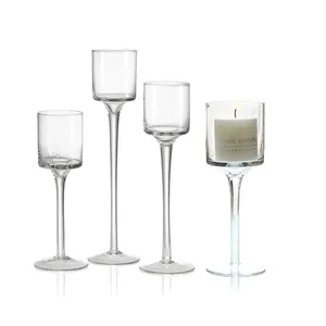 Nordic candlestick holder home decor glass candle holders Floating glass tube candelabra