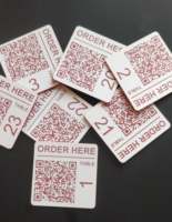 Discos Personalizados com Código QR Gravado a Laser para Vários Materiais para Etiquetas de Mesa em Restaurantes e Clubes, Materiais Diversos: ABS, Acrílico, Madeira