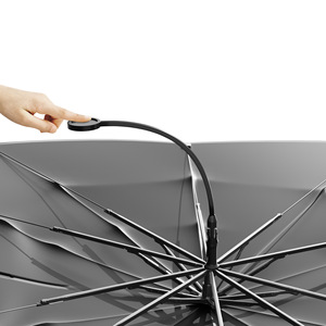 Parasol Curvo para Coche, Tipo Sombrilla, para Parabrisas Delantero, Color Plata Titanio, Retráctil, Aislamiento Térmico, Protección Solar para Autos - Product Image 4