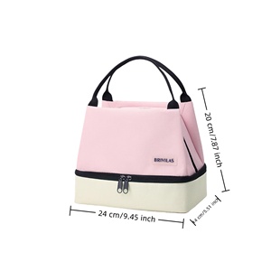 Sac à lunch isotherme à double couche, sac isotherme portable, organisateur de rangement alimentaire pour le travail, l'école, les pique-niques, les voyages - Product Image 2