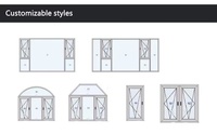 Ventana Abatible de Aluminio con Rotura de Puente Térmico, Doble Acristalamiento, Vidrio Templado, para Proyectos de Construcción
