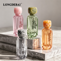 Flacon de parfum vide coloré avec logo personnalisé, 50 ml, 100 ml, flacon de parfum en verre à sertir avec bouchon