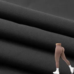 Venda quente 175GSM 4-Way-Stretch 85% Nylon 15% Spandex Barbie vestuário elástico Tecido de mancha simples para as mulheres Calças