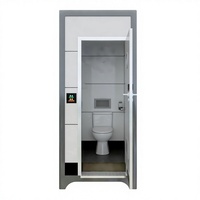 Cabine en acier Apple, toilettes mobiles avec décoration raffinée pour l'école et les parcs