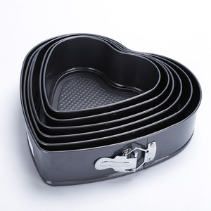 Heart Shape Cake Mold 4 Pcs Carbon Steel Locking Baking Pan For Cake Mousse Baking Tools - Product Image 5