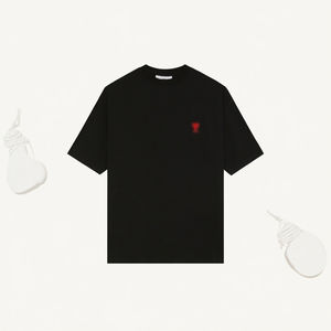 Camiseta de longitud media de gama alta de verano Encaje simple blanco con dibujos animados lindos Impresión digital ecológica de moda Ajuste Suelto - Product Image 3