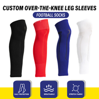 Manchons de compression pour les jambes de football avec logo personnalisé, manchons de compression pour les genoux, chaussettes de football