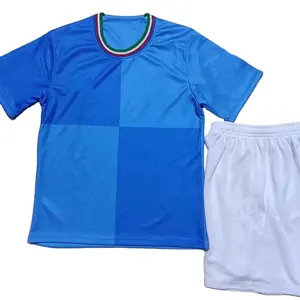 2022/23新抵达意大利主场蓝色足球服套装衬衫泰国男子球迷版