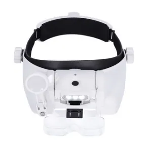 31 Kinds Of Multiple Rechargeable Head Magnifier With 3 LED Lights Battery Long Standby