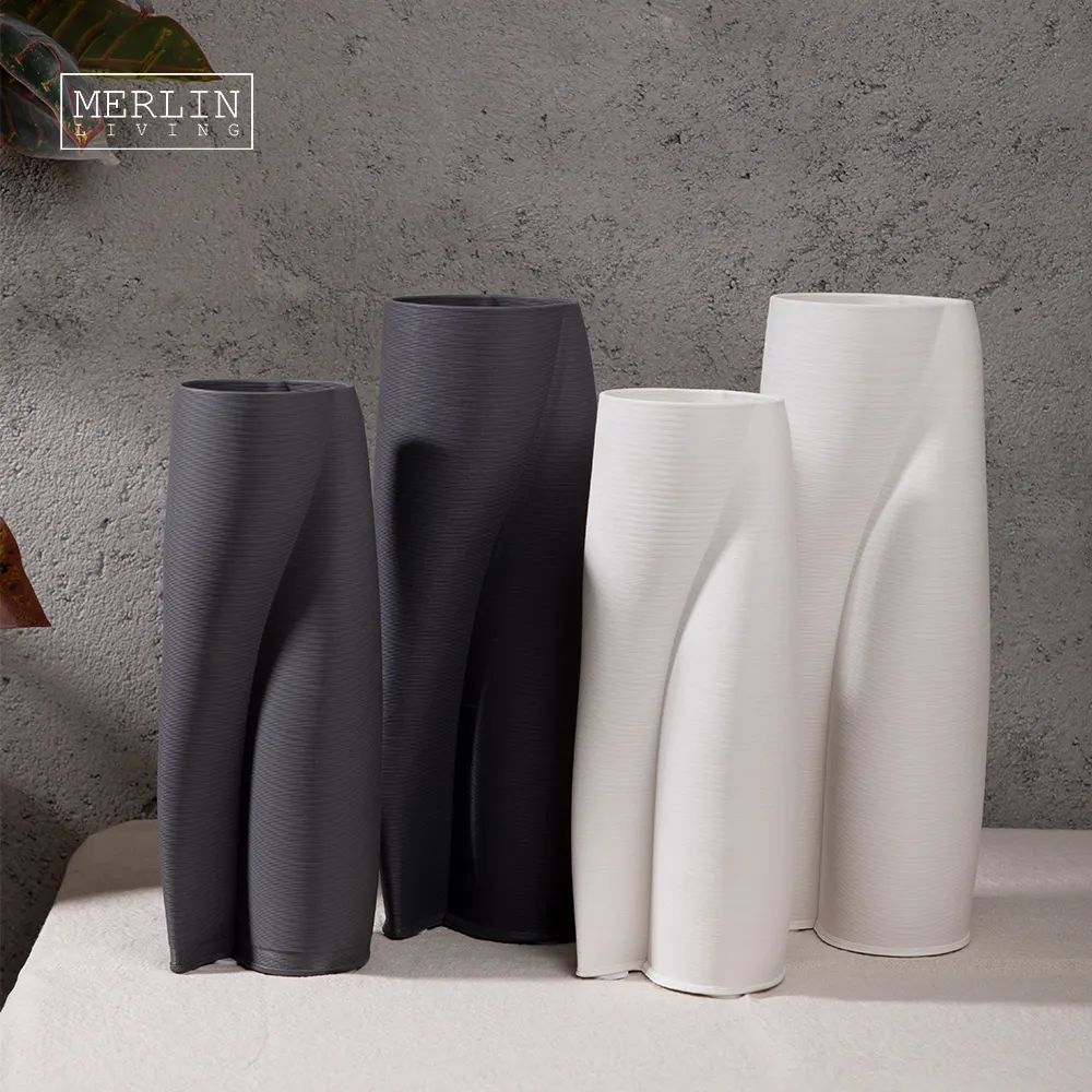 Merlin Living 3D Printing Ceramic Vase Abstract Legs Art Flower Vase Decoration Chaozhou Ceramic Factory Manufacture Wholesale