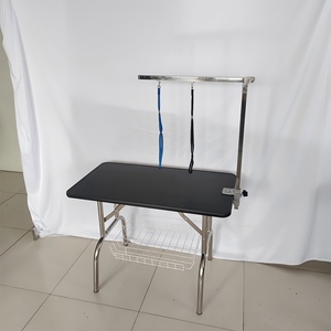 Equipo de Belleza, Mesa de Peluquería Plegable de Altura Ajustable con Elevación Neumática, Mesa Redonda de Acero Inoxidable para <span class=keywords><strong>Perros</strong></span>, Mesa de Peluquería para Exposiciones Caninas - Product Image 6