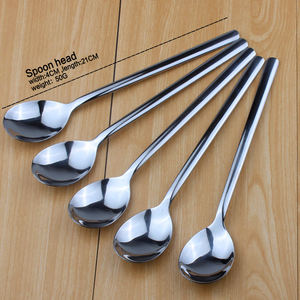 Manico lungo Frullato Cucchiaio Cena Cucchiaio <span class=keywords><strong>Cucchiaini</strong></span> di Massa In Acciaio Inox Corea Personalizzato Su Misura Cucchiai Logo Personalizzato Accettabile - Product Image 2