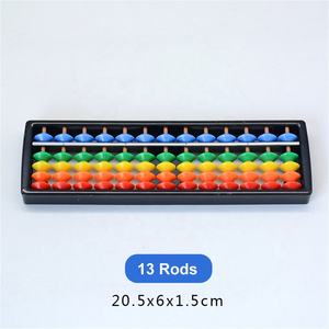 <span class=keywords><strong>Calculadora</strong></span> de colores de arcoíris personalizada para estudiantes, herramientas de aprendizaje, Ábaco de plástico con dígitos de juguete Montessori, 13 varillas para niños - Product Image 4
