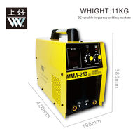 Shanghao MMA250 Nouveau type de machine à souder 300A à onduleur Soudeuse manuelle à l'arc en métal pour acier au carbone et acier inoxydable avec moteur à courant continu