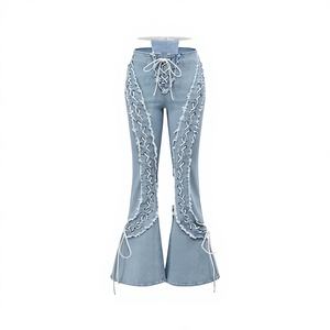 Jeans Boyfriend pour Femmes de Haute Qualité, Style Y2K, Décontracté, Écologique, Respirant, 100% Coton, Streetwear, Lavage Coloré, Nouveauté - Product Image 1