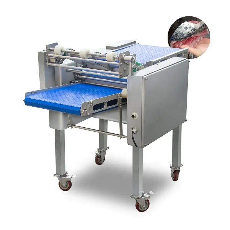 Fully automatic industrial tilapia basa fish skinning skin peeler peeling removal removing machine