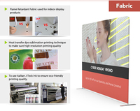 Support de toile pop-up incurvé pour bannières publicitaires, présentoirs et arrière-plans de salon professionnel