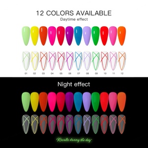 JTING Free Sample Design Luminous Drawing Gel Liner Nail Art Glow in the Dark 12 Colors <b>Kit</b> OEM Liner Gel <b>Polish</b> Custom Brand - Product Image 3