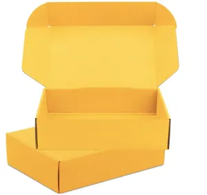 厂家低价批发定制Logo黄色瓦楞纸箱礼品包装运输用