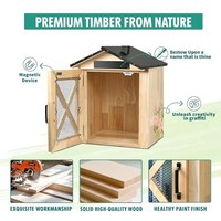 Boîte de lecture extérieure personnalisée, boîte aux lettres en bois sur pied de grande capacité pour cour, boîte de rangement pour livres en bois massif à faire soi-même