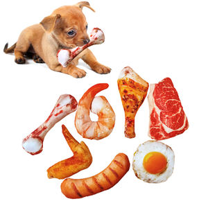 Ucuz Squeaky köpek maması sebze oyuncaklar hediye paketi seti özel LOGO dayanıklı çiğnemek tuval peluş oyuncak hayvan - Product Image 1