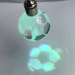 Bán buôn ưa thích bóng đá Sphere <span class=keywords><strong>Keychain</strong></span> mini <span class=keywords><strong>LED</strong></span> pha lê bóng đá bóng Keyring với đèn pin cho người hâm mộ và quà tặng - Product Image 5