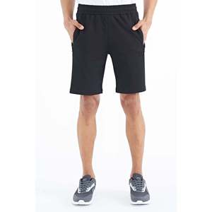 Shorts noirs à poches pour homme Air Jones Ryan - Coupe standard - Vêtements de sport décontractés en mélange de coton pour le sport et le confort estival - Product Image 4
