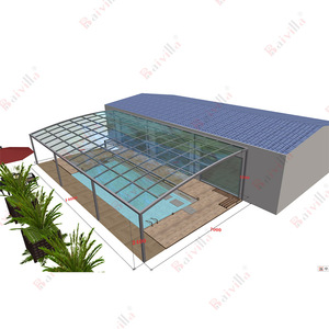 <span class=keywords><strong>A</strong></span> prueba de <span class=keywords><strong>agua</strong></span> de aluminio estructura piscina techo sistema de techo <span class=keywords><strong>para</strong></span> la natación piscina cubierta - Product Image 3