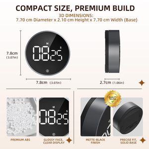 Minuteur Visuel Numérique de Cuisine avec Grand Écran LED, Compte à Rebours Magnétique pour la Cuisine, le Fitness, la Pâtisserie et l'Étude en Classe - Product Image 3