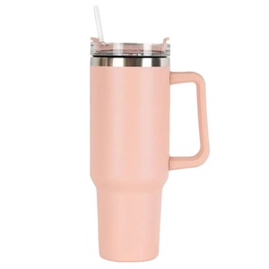 Manico di prima generazione 40oz tazza da viaggio isolante in acciaio inox a doppio strato con cannucce per auto speciali per uso auto - Product Image 5