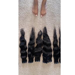 ผม Remy จาก9A ของชาวอินเดียบริสุทธิ์100ก. ผม Remy จากธรรมชาติสีดำลอนแบบไม่ผ่านกระบวนการสำหรับถักเปีย - Product Image 4