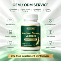 Capsules de Ginseng Américain OEM – Complément Herbal Premium pour le Soutien Immunitaire, l'Énergie, la Réduction du Stress et la Santé Quotidienne pour Hommes et Femmes