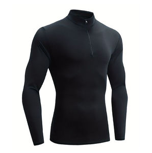 2024 Arrival Men Sports Long Sleeve t <b>Shirts</b> <b>Zip</b> Quick Activewear Workout Fitness Pullover <b>Shirt</b> Men's Quarter <b>Zip</b> - Product Image 4