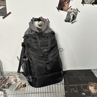 Sac à dos de voyage extérieur tendance 2025 unisexe grande capacité en nylon imperméable avec fermeture éclair pour la randonnée