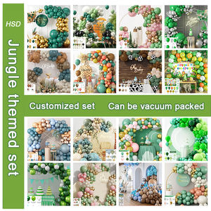 طقم قوس بالونات بألوان خضراء ووردية على شكل الأفوكادو بثيمة الغابة الاستوائية لتزيين حفلات أعياد ميلاد الأطفال - Product Image 3