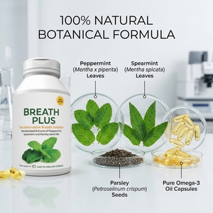 Capsules de soulagement de l'haleine et de la mauvaise haleine huile graines de persil menthe poivrée pour la santé digestive - Product Image 6