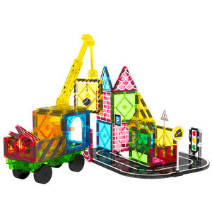 마그네틱 빌딩 블록 크레인 <span class=keywords><strong>STEM</strong></span> 장난감 마그네틱 타일 도로 세트 어린이 장난감 3 세 이상 소년 소녀 유아 - Product Image 6