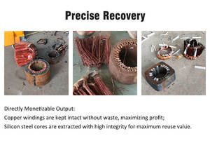 Machine intégrée de <span class=keywords><strong>d</strong></span>émontage de stator et <span class=keywords><strong>d</strong></span>'extraction de cuivre, recyclage de moto, machine de <span class=keywords><strong>d</strong></span>écoupe et de tirage de stator de voiture usagée - Product Image 5