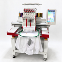 Machine à broder numérique à 9 aiguilles pour broderie de logos multicolores
